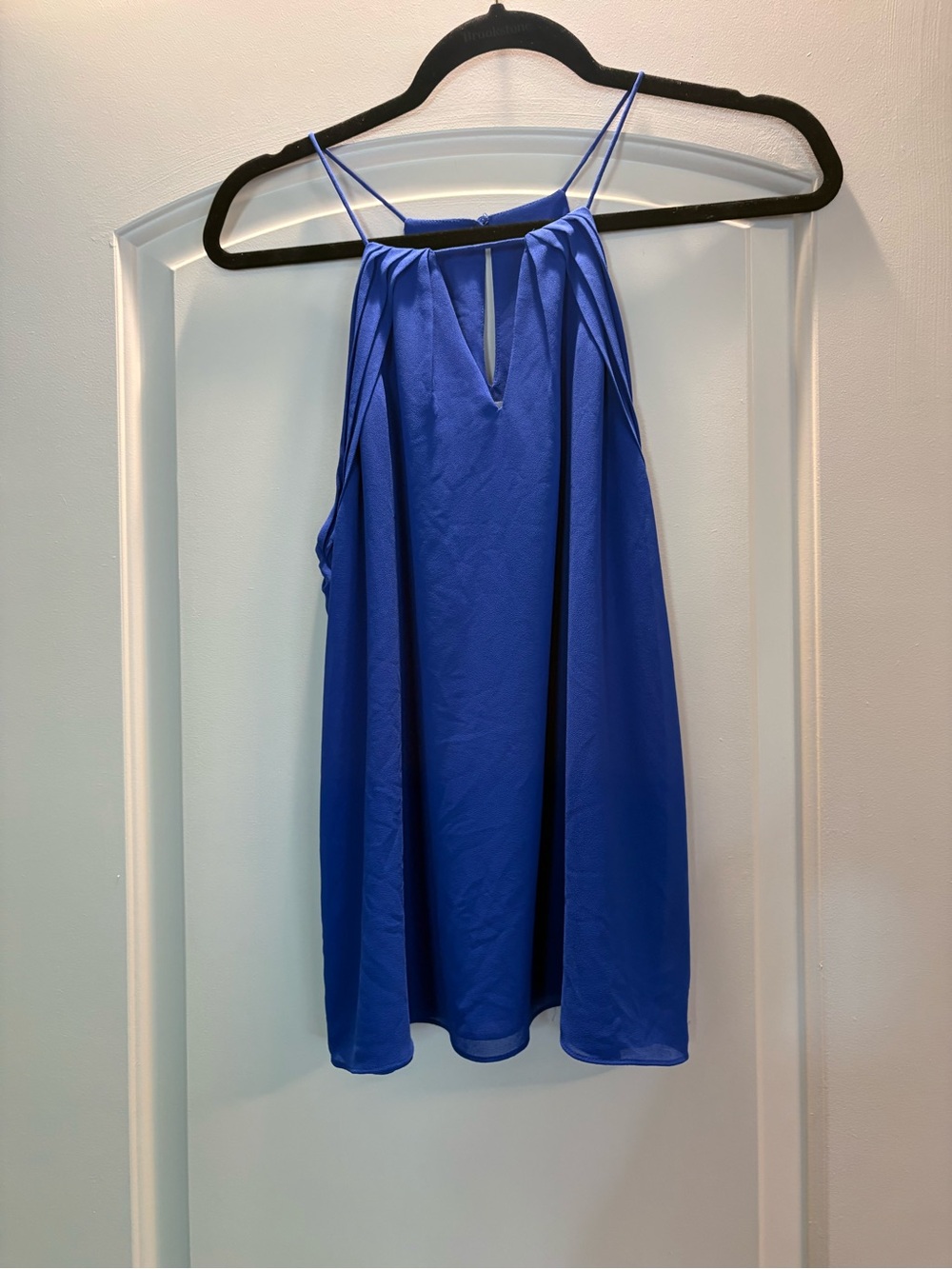 Naked Zebra Royal Blue Double-Strap Halter Camisole